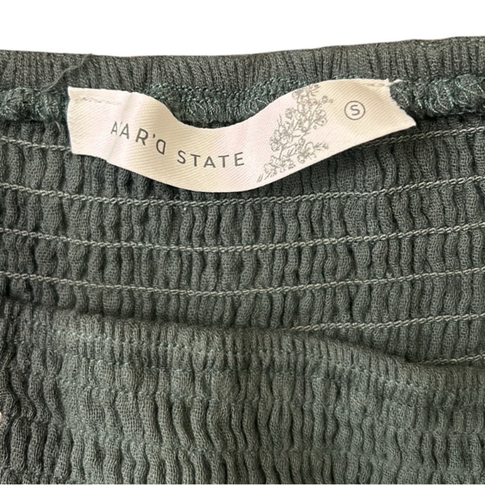 Altar’d State Olivia Embroidered Babydoll Top Green Women’s Size Small - Picture 7 of 13